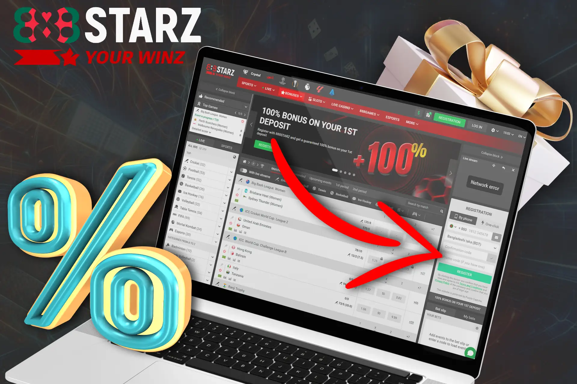 Use promo code on 888starz and get a bonus