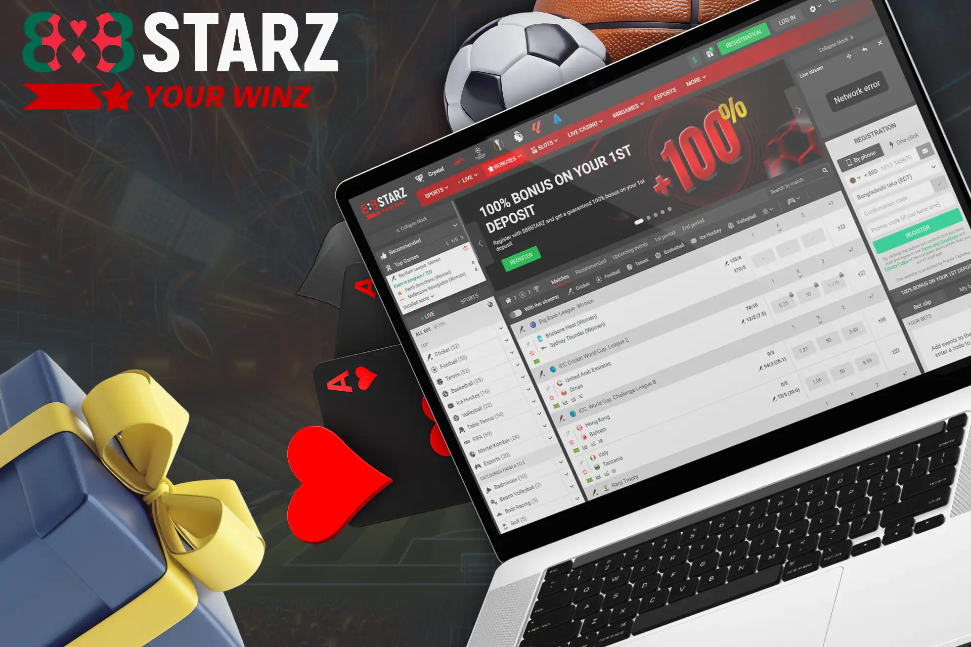 Casino games, sports and lots of bonuses at 888starz