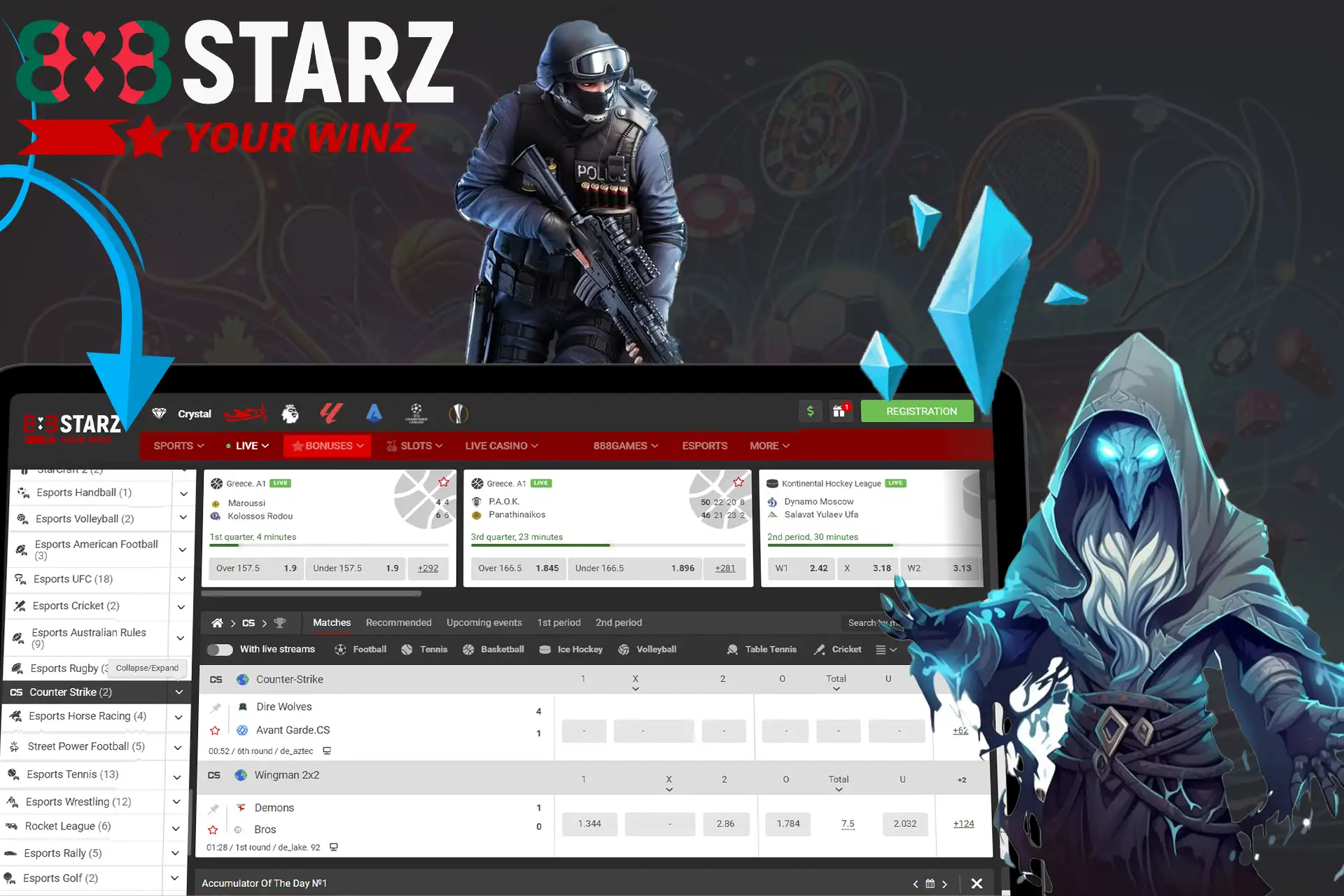 Top esports games on our website
